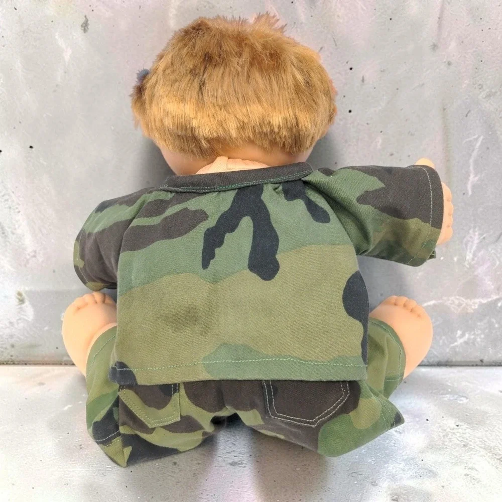 VTG Cabbage Patch Kids Magic Touch Colorsilk Boy Doll Camo Orange Hair 2005 CPK